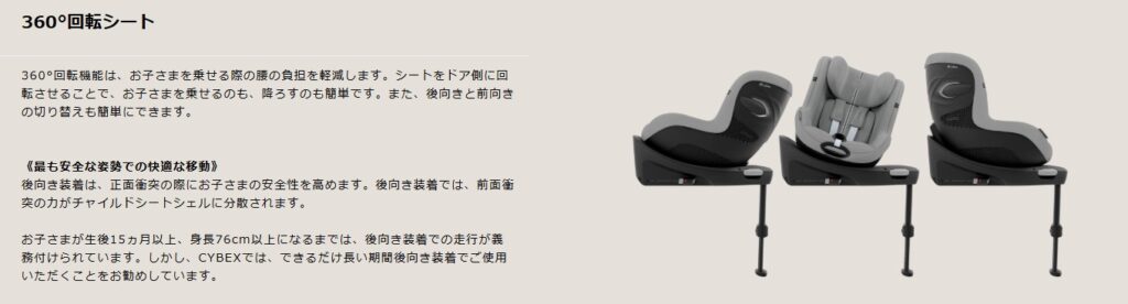 サイベックス　シローナG　360°回転シート